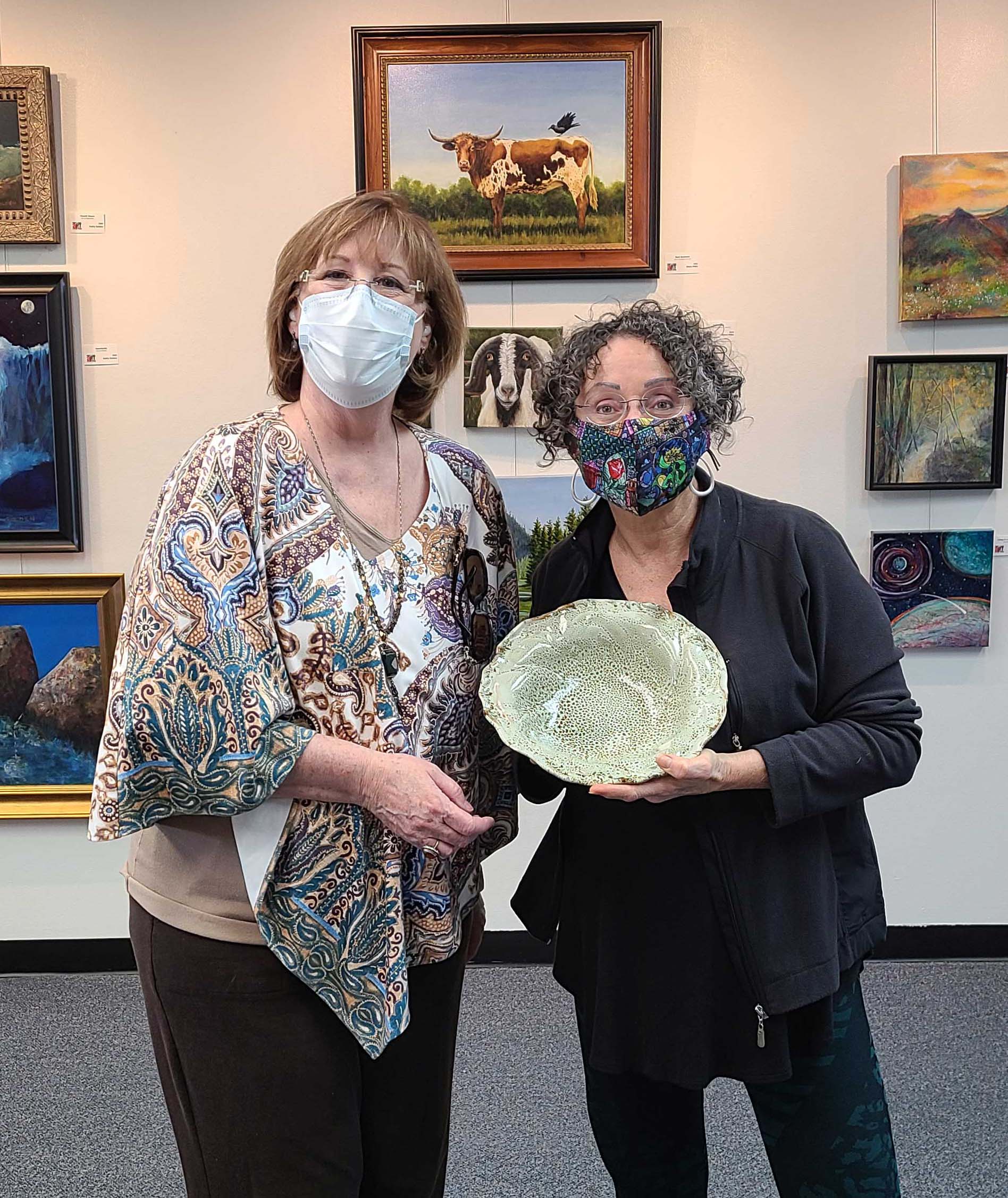 Portia and Diana with Green Bowl